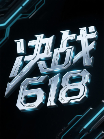 艺术字“决战618”