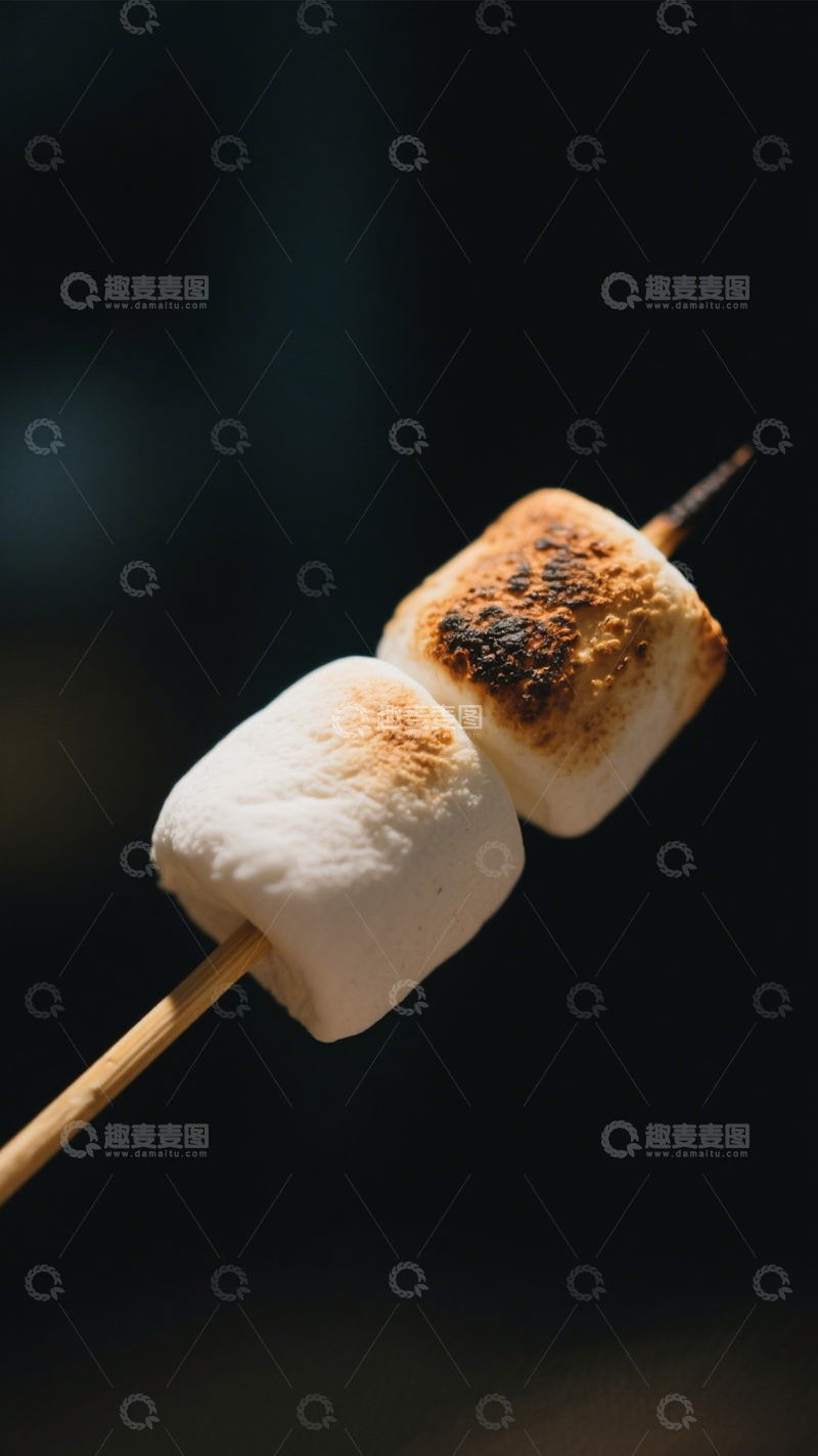 高清大图下载【趣麦麦图】焦痕甜蜜烤棉花糖1