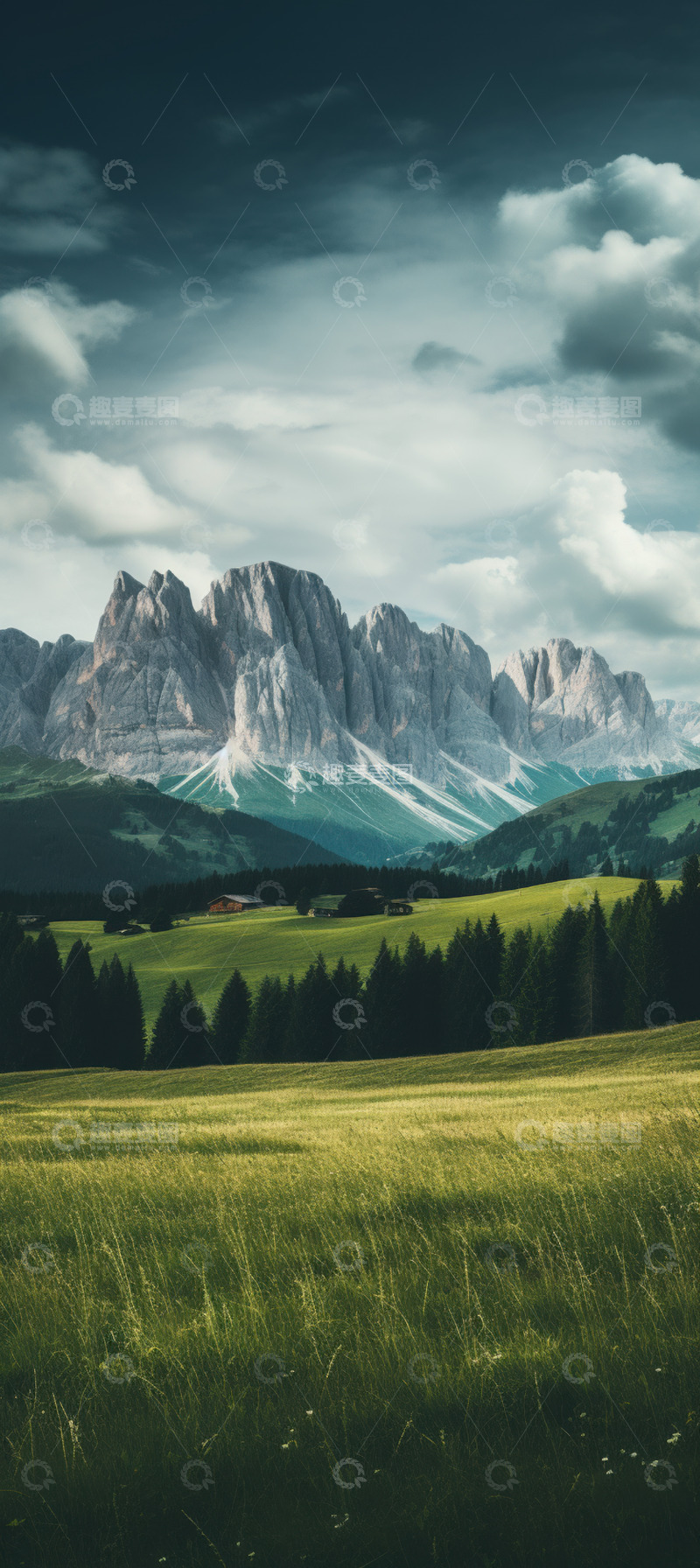 高清大图下载【趣麦麦图】宁静的冬季景致AI插画摄影照片高清图片素