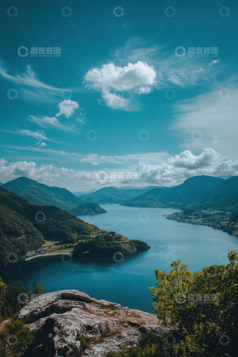 高清大图下载【趣麦麦图】山中夏日的宁静AI插画摄影照片高清图片素1