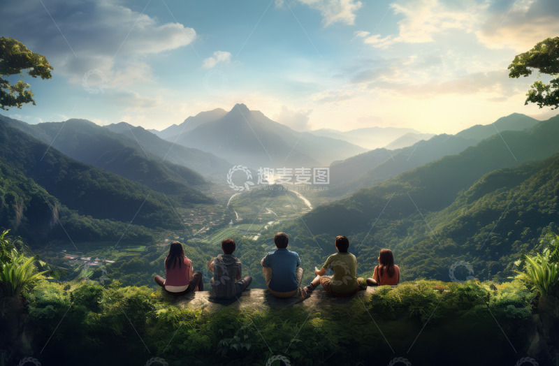 高清大图下载【趣麦麦图】广袤中的宁静AI插画摄影照片高清图片素材