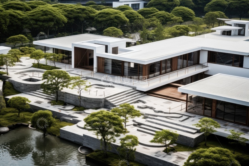 高清大图下载【趣麦麦图】简约风格开放式庭院