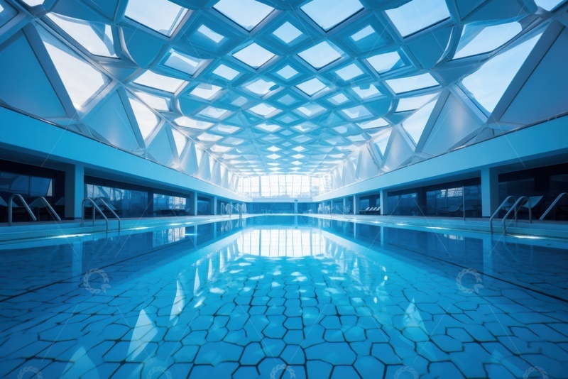 高清大图下载【趣麦麦图】 高端恒温泳池室内场景