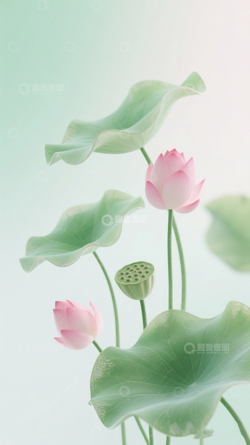 高清大图下载【趣麦麦图】荷花荷叶摄影10