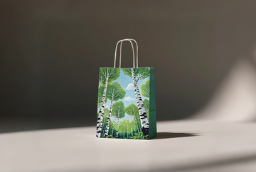 森林手绘手提袋样机