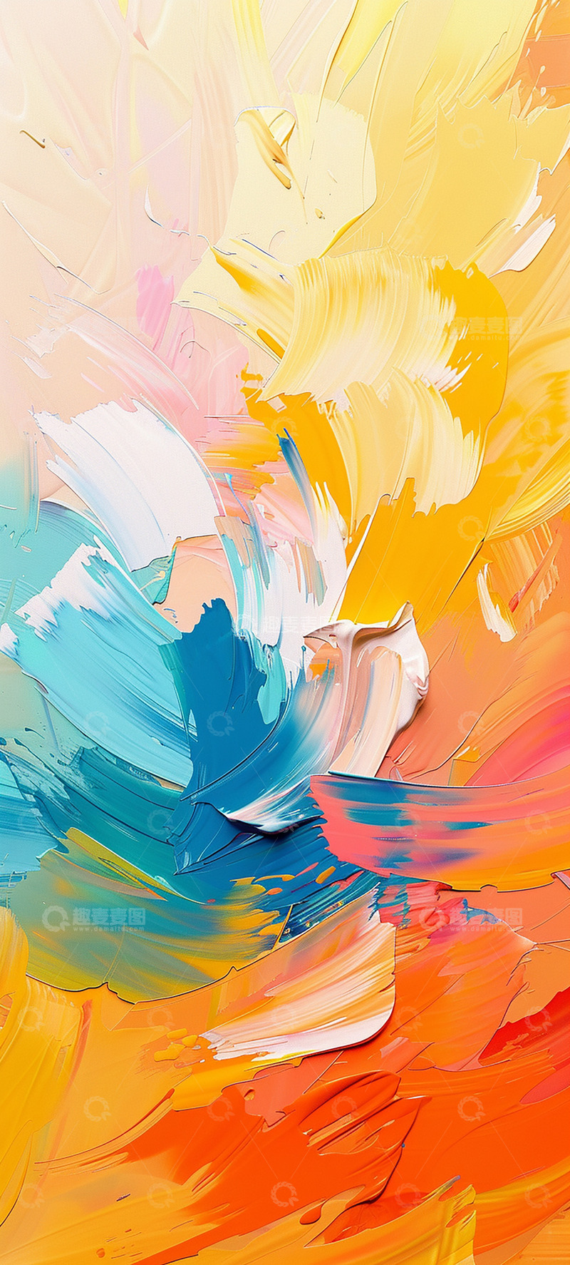 高清大图下载【趣麦麦图】油画笔触肌理8