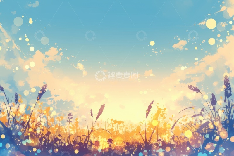 高清大图下载【趣麦麦图】小清新草木边框背景