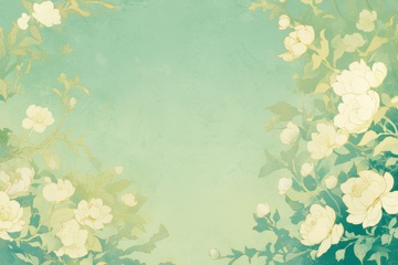 栀子花边框背景