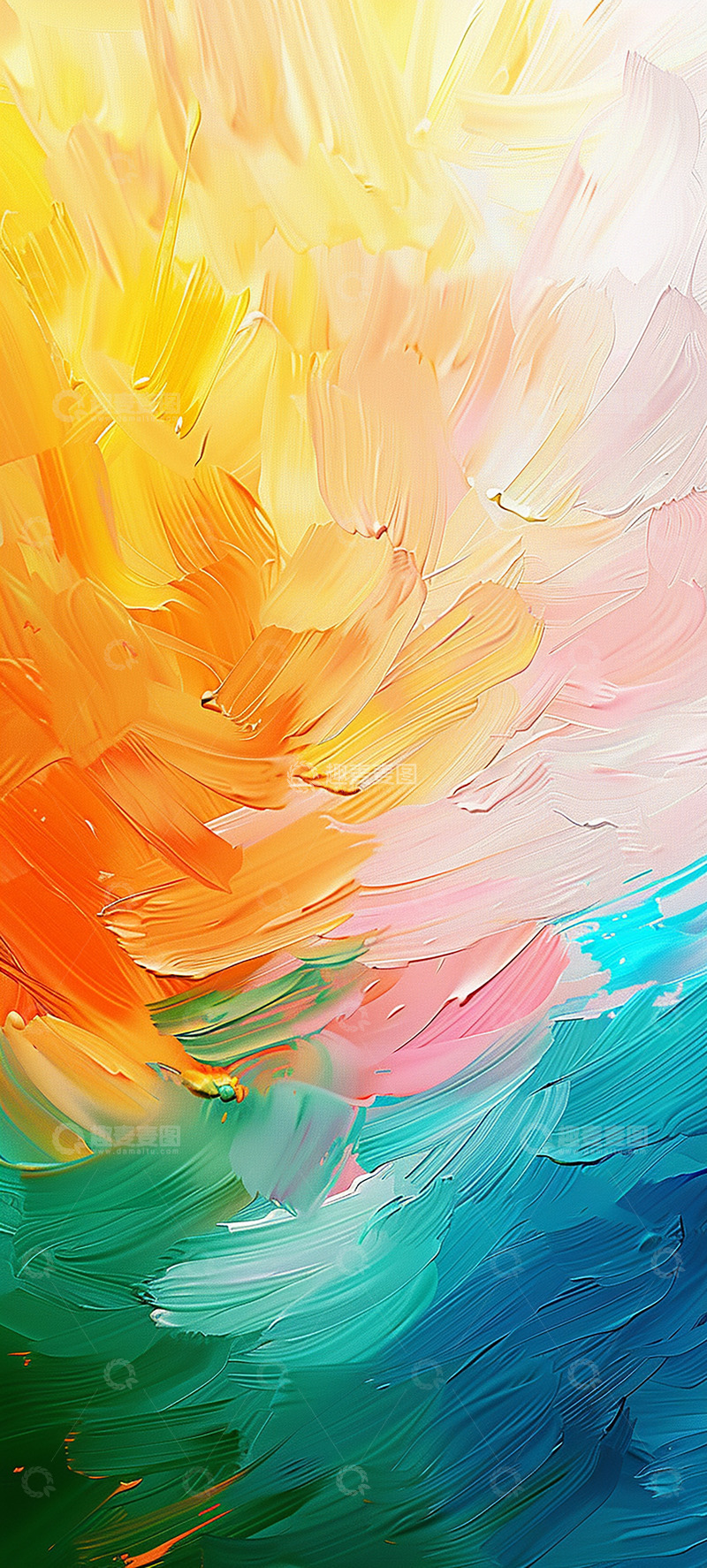 高清大图下载【趣麦麦图】油画笔触肌理9