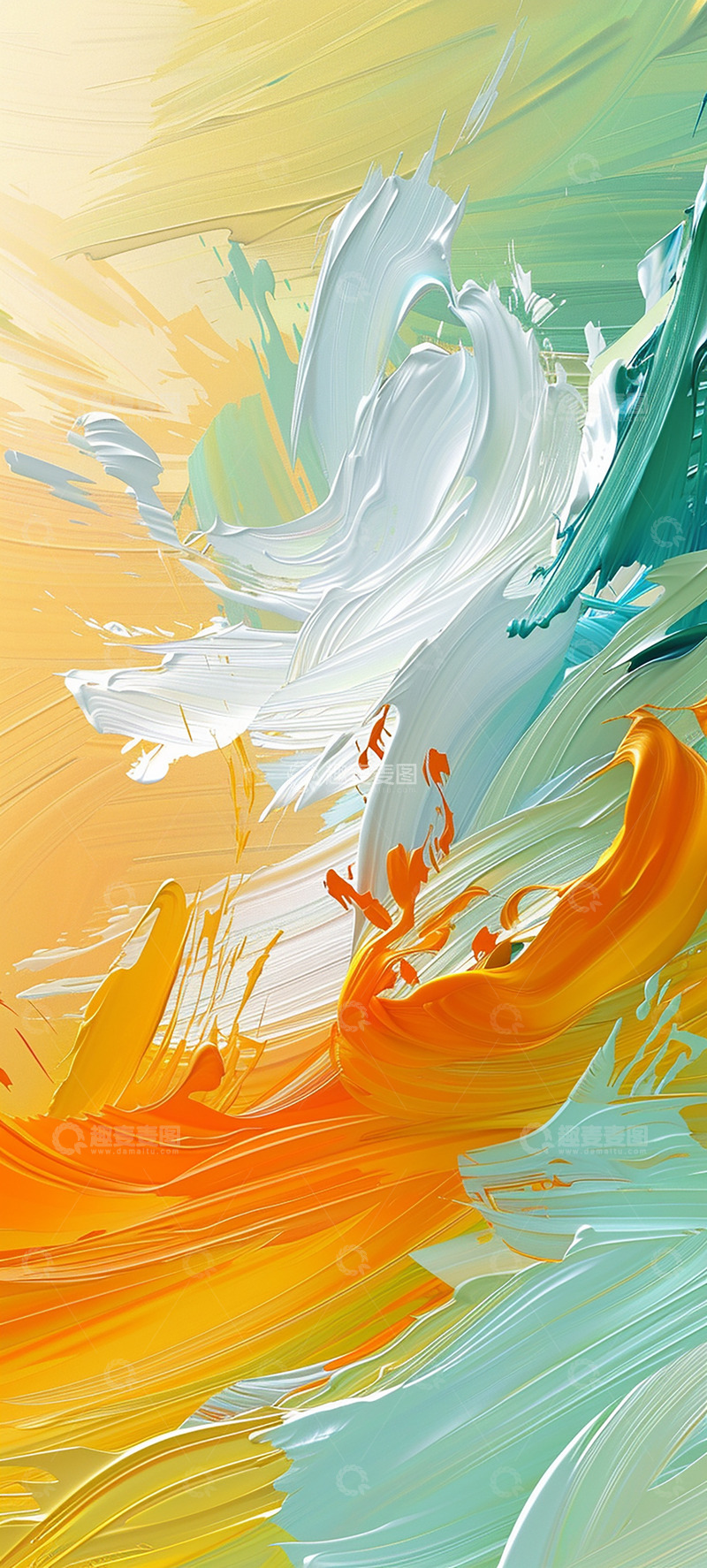 高清大图下载【趣麦麦图】油画笔触肌理16