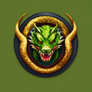 电竞风蛇龙徽标AI插画高清图片素材1