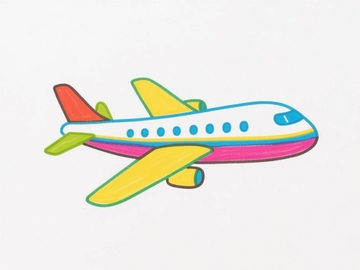 彩色卡通飞机