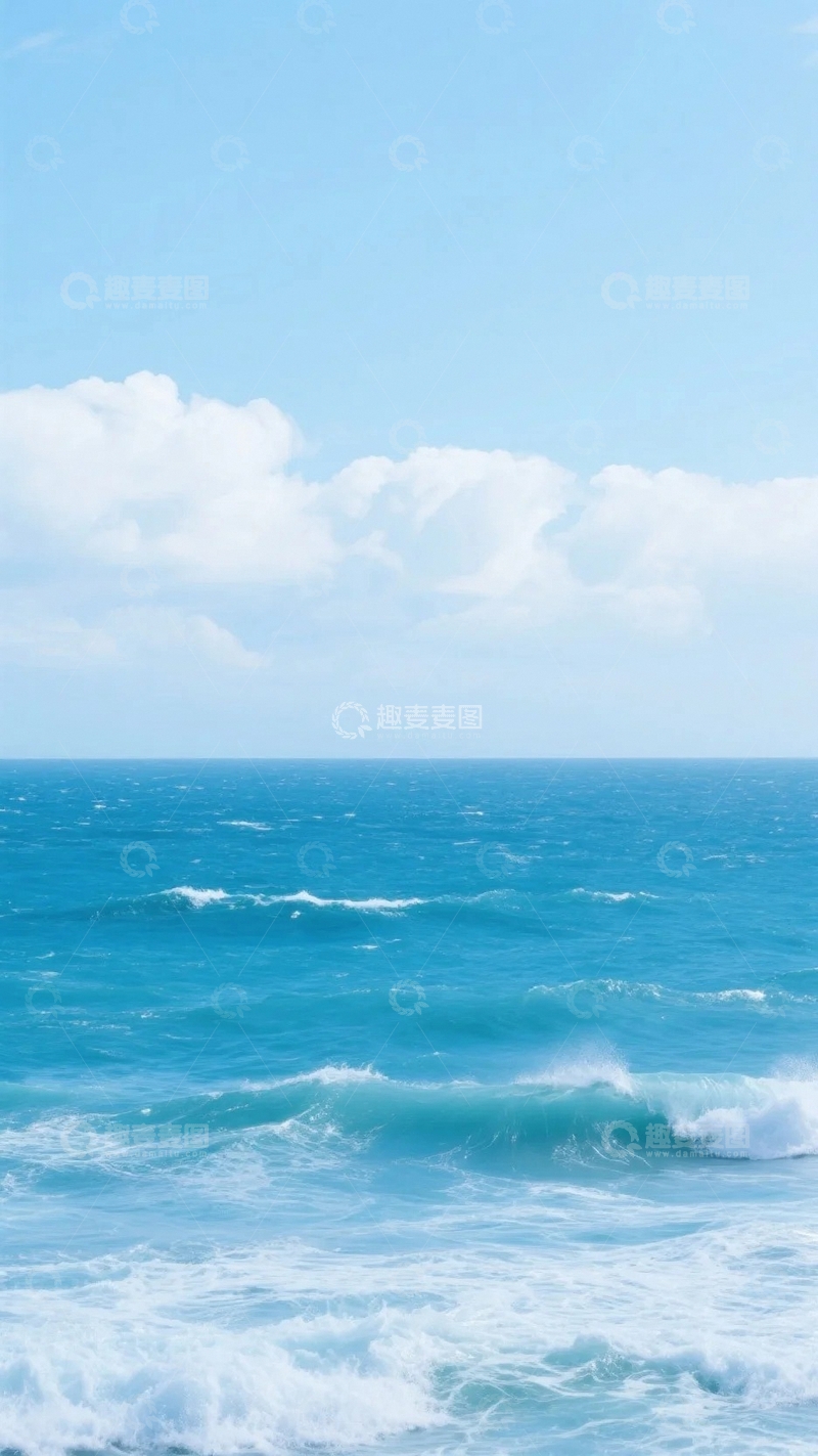 高清大图下载【趣麦麦图】碧海蓝天的交响1