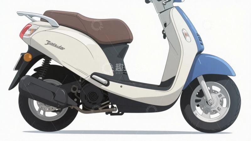 高清大图下载【趣麦麦图】清新配色摩托车4