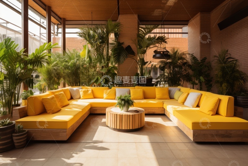 高清大图下载【趣麦麦图】露台休闲区室内建筑