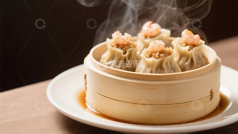 高清大图下载【趣麦麦图】蒸笼里的美味烧麦1