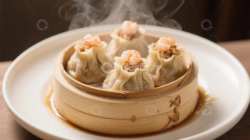 高清大图下载【趣麦麦图】蒸笼里的美味烧麦4