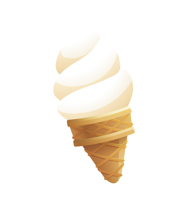 卡通风甜筒冰淇淋插画素材