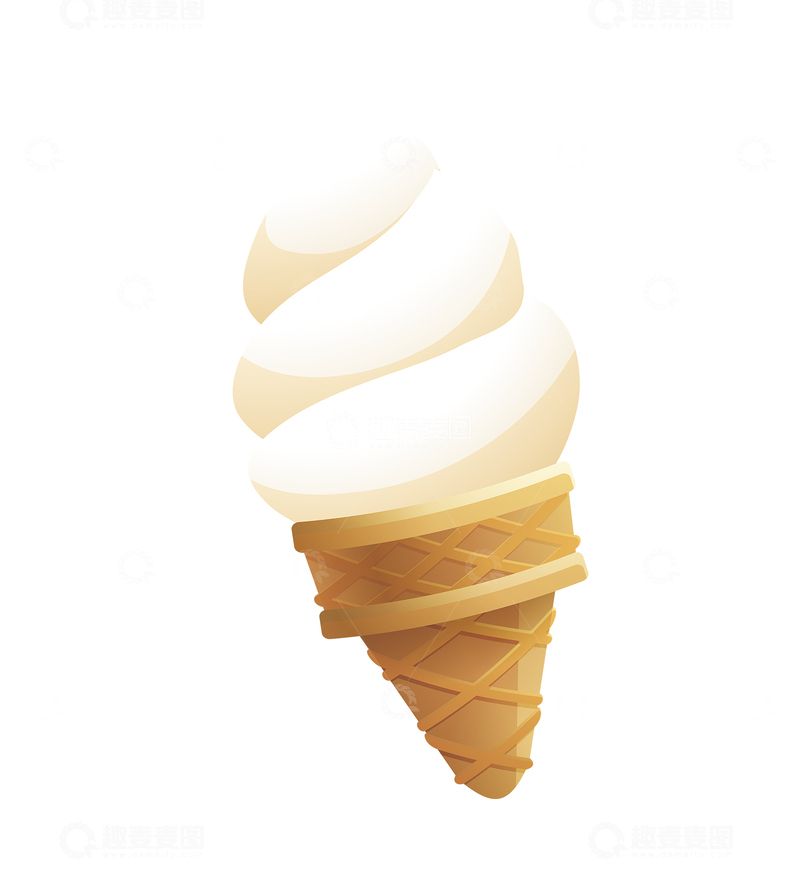 源文件下载【趣麦麦图】卡通风甜筒冰淇淋插画素材