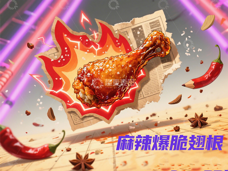 高清大图下载【趣麦麦图】机械结构麻辣爆脆翅根2