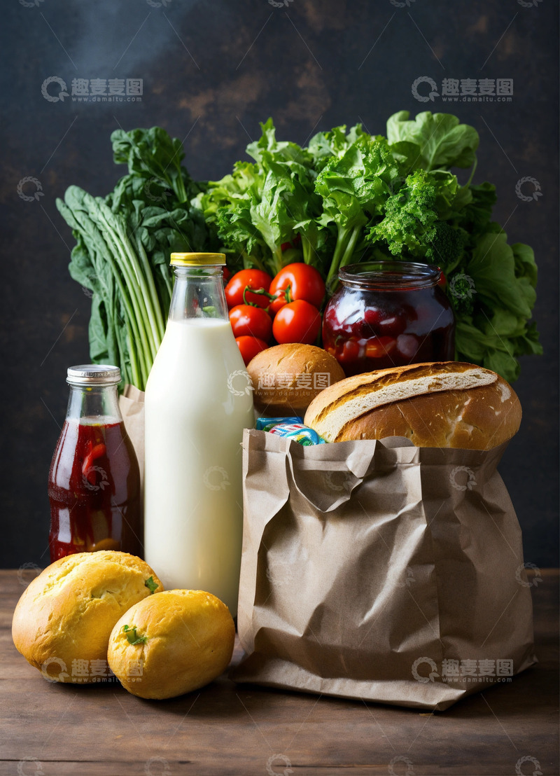 高清大图下载【趣麦麦图】食物含镁等营养素AI插画高清图片素材