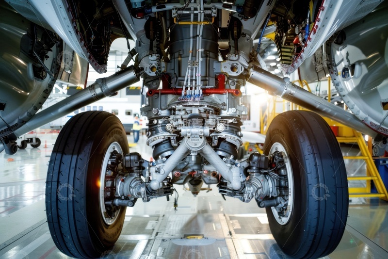 高清大图下载【趣麦麦图】工厂里检修的飞机轮胎