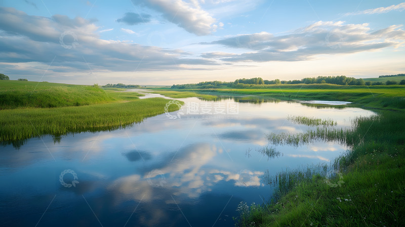 高清大图下载【趣麦麦图】夏日野外溪流河流1