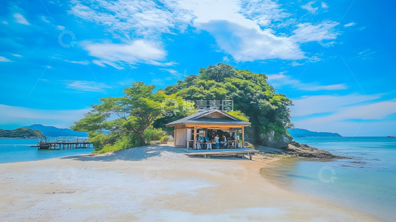 高清大图下载【趣麦麦图】大海旁的小卖部1