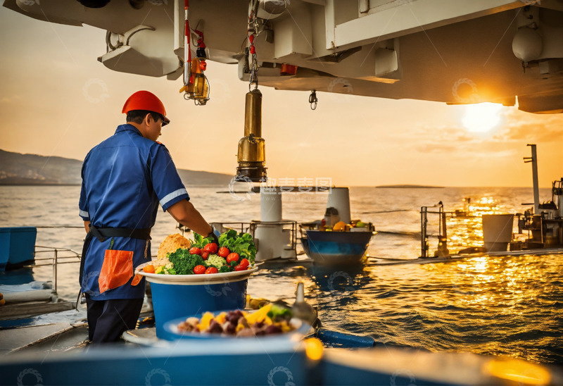 高清大图下载【趣麦麦图】航海健康膳食海员饮食优化方案AI插画图片2