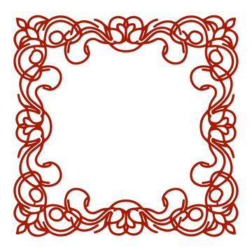 中式花纹底纹边框画框1