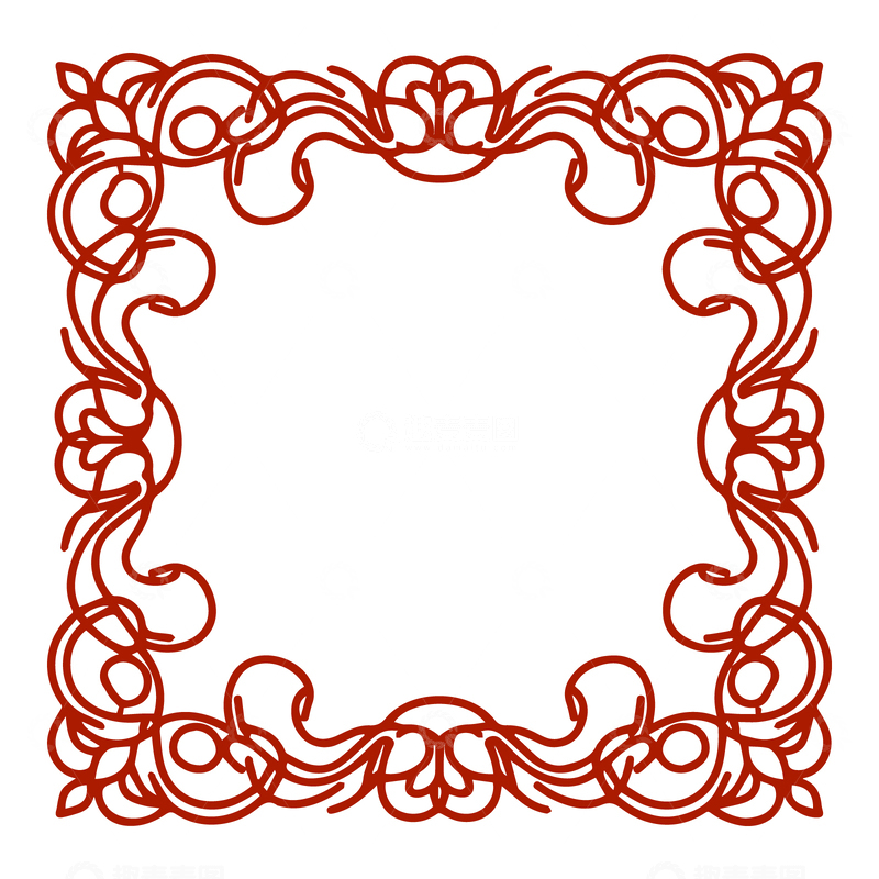 中式花纹底纹边框画框1