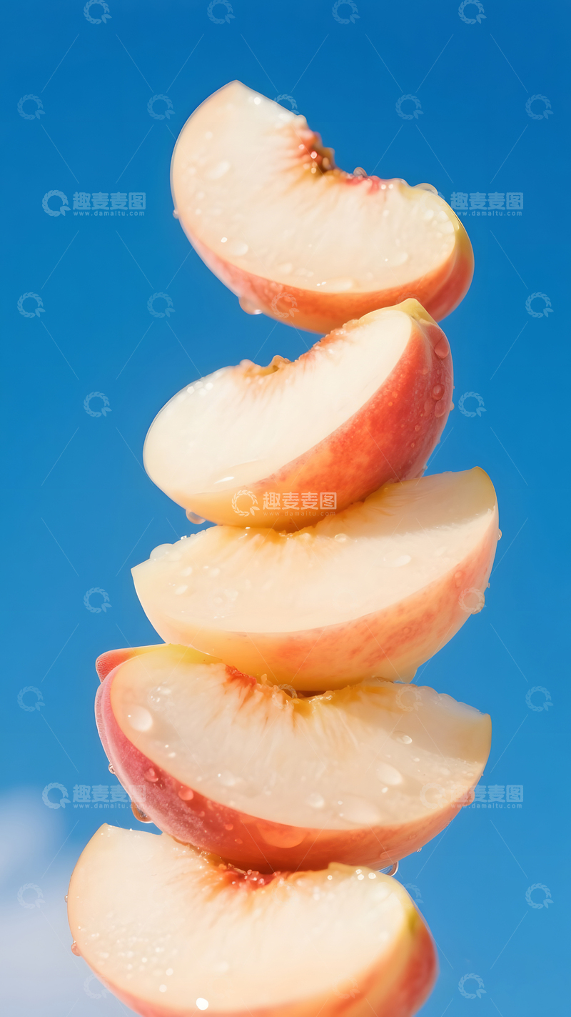 高清大图下载【趣麦麦图】桃子特写水果清爽水蜜桃1