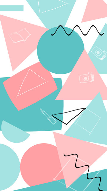 扁平简约抽象几何手绘线条背景