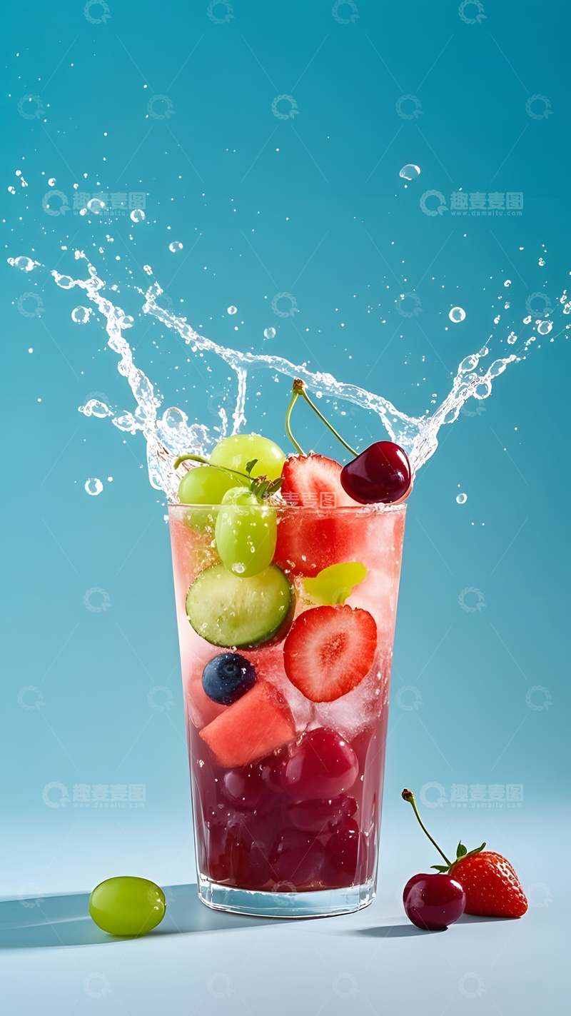 高清大图下载【趣麦麦图】水果水花摄影4