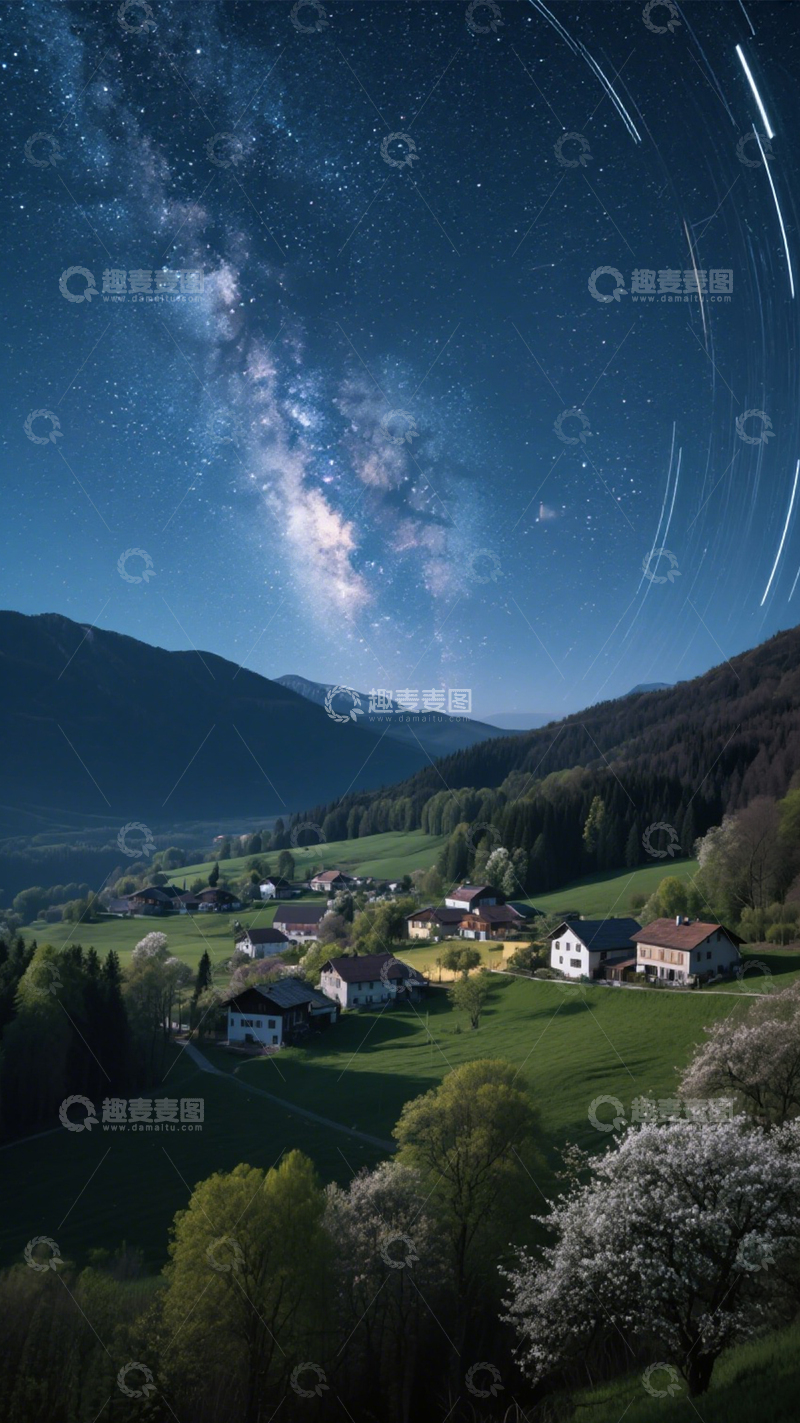 高清大图下载【趣麦麦图】乡村星空夜景集2