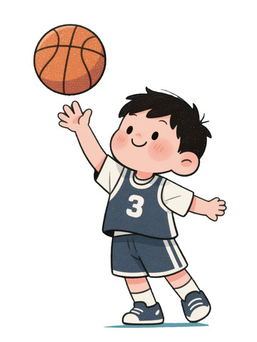 卡通儿童篮球海报素材3
