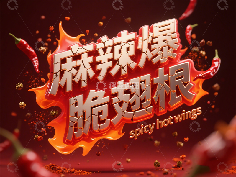 红色麻辣爆脆翅根