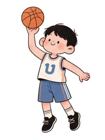 卡通儿童篮球海报素材3