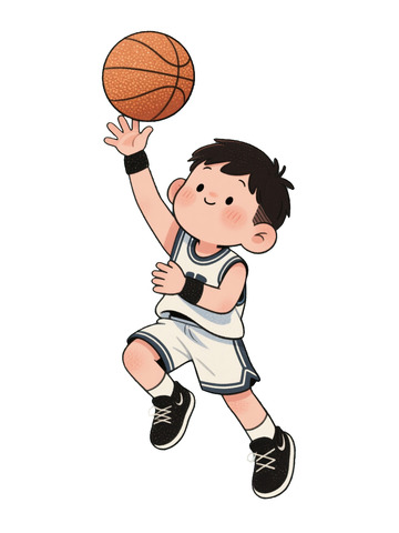 卡通儿童篮球海报素材1
