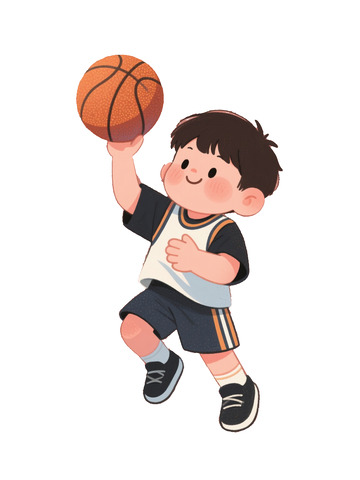 卡通儿童篮球海报素材2