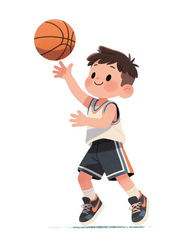 卡通儿童篮球海报素材