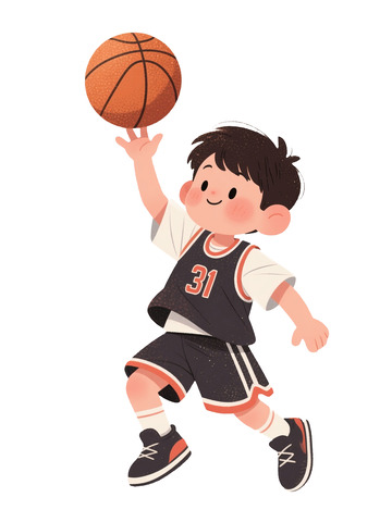 卡通儿童篮球海报素材1