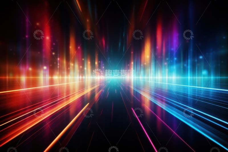 高清大图下载【趣麦麦图】光束线条科技感背景