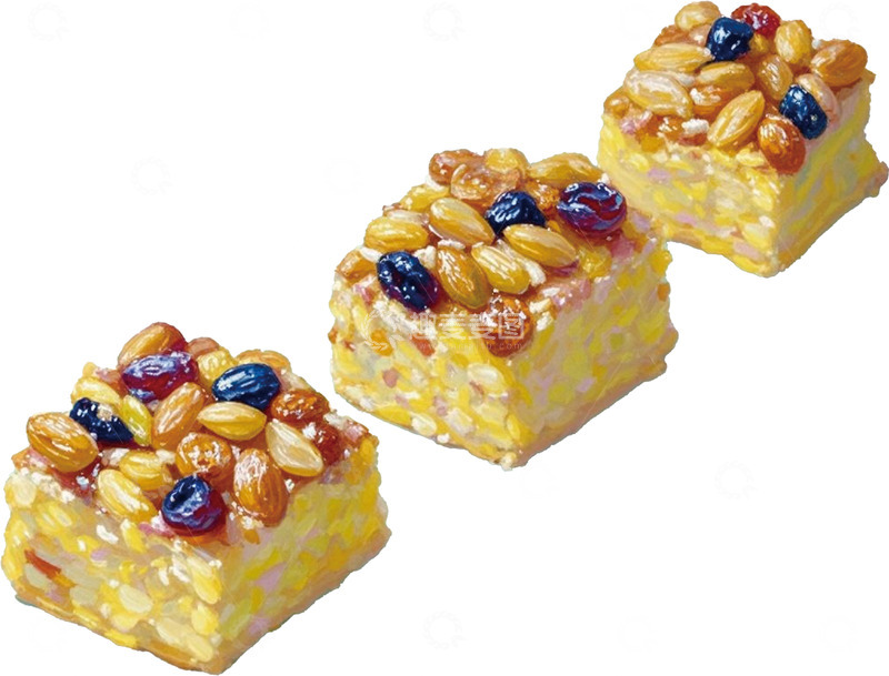 高清大图下载【趣麦麦图】卡通手绘水彩粉色的蛋糕