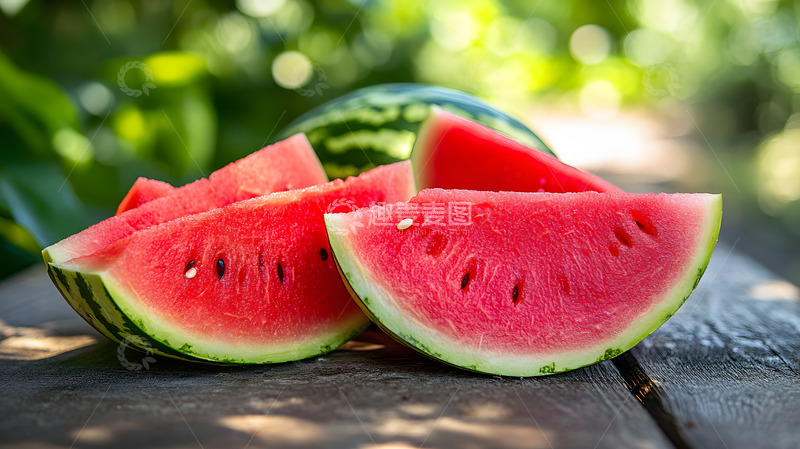 高清大图下载【趣麦麦图】夏日西瓜切块摆拍2