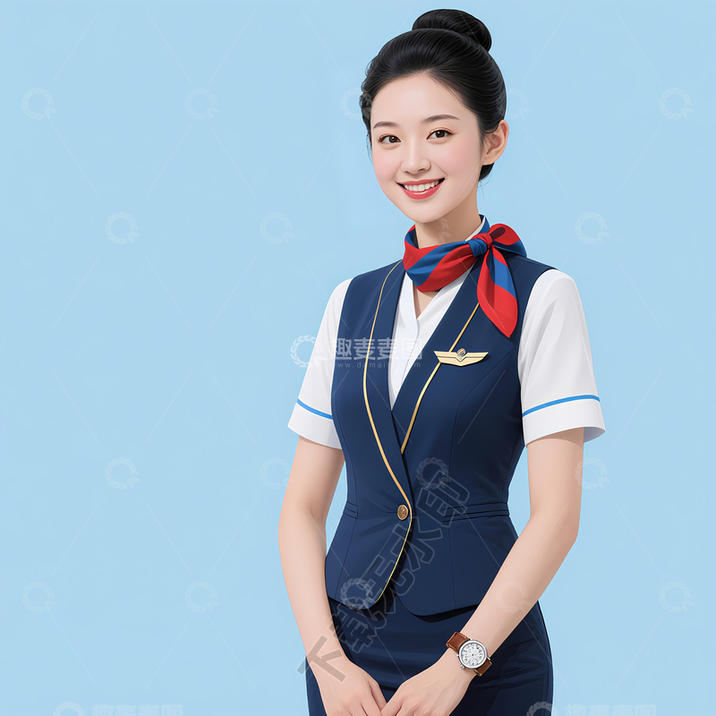高清大图下载【趣麦麦图】空姐形象图片2