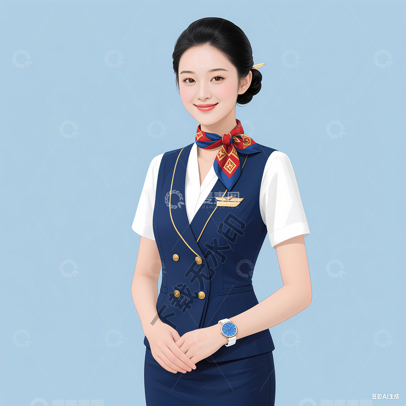 高清大图下载【趣麦麦图】空姐形象图片3