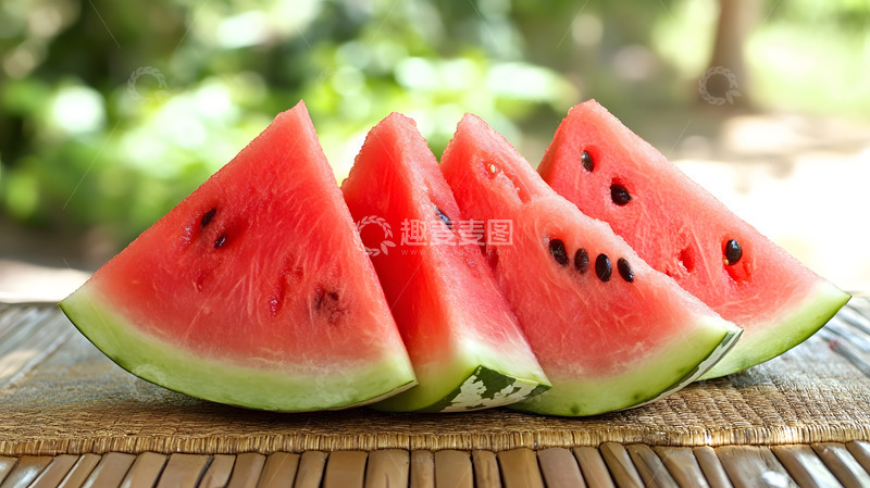 高清大图下载【趣麦麦图】夏日西瓜切块摆拍1