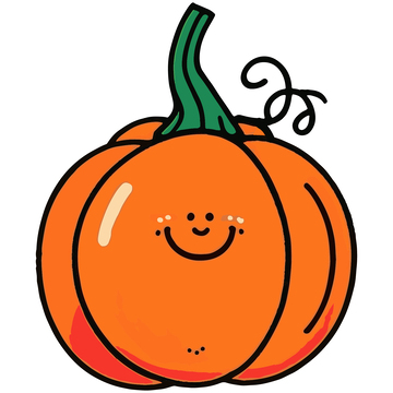 南瓜蔬菜矢量插画简约可爱