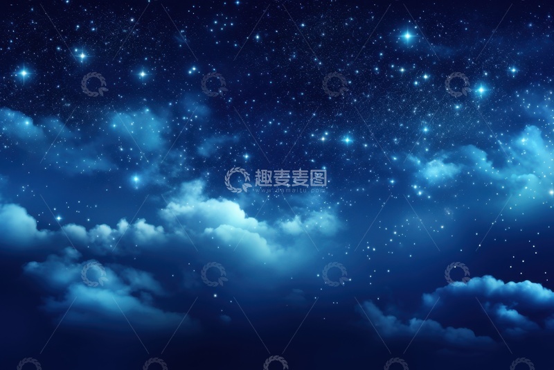 高清大图下载【趣麦麦图】闪耀的星星夜空风景
